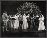 Jacqueline Brookes, Philip Bosco [center] and unidentified others in the 1964 Stratford Festival production of Much Ado about Nothing