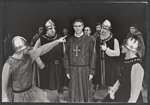 Patrick Hines, Joseph Wiseman [center] and unidentified others in the 1966 American Shakespeare Festival production of Murder in the Cathedral