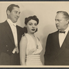 Philip Reed, Elaine Barrie and John Barrymore in a publicity pose for the stage production My Dear Children
