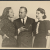 Tala Birell, John Barrymore and Elaine Barrie in a publicity pose for the stage production My Dear Children