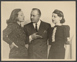 Tala Birell, John Barrymore and Elaine Barrie in publicity photo for the stage production My Dear Children