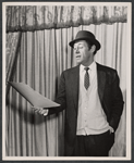 Rex Harrison in rehearsal for the stage production My Fair Lady