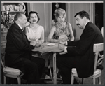 Milo Boulton, Ruth Gordon, Elaine Swann and Walter Matthau in the stage production My Mother, My Father and Me