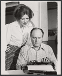 Virginia Vestoff and E. G. Marshall in rehearsal for the stage production Nash at Nine
