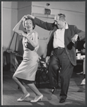 Maureen O'Sullivan and Paul Ford in rehearsal for the stage production Never Too Late