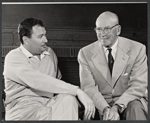 Sumner Arthur Long and George Abbott in rehearsal for the stage production Never Too Late