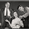 Paul Ford, Maureen O'Sullivan and Orson Bean in rehearsal for the stage production Never Too Late