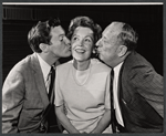 Orson Bean, Maureen O'Sullivan and Paul Ford in rehearsal for the stage production Never Too Late