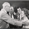 George Abbott, Paul Ford, Orson Bean and Maureen O'Sullivan in rehearsal for the stage production Never Too Late