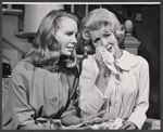 Penny Singleton [right] in the stage production Never Too Late