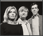 Eve Marie Saint [left], Fred Gwynne [right] and unidentified in rehearsal for the stage production The Lincoln Mask