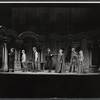 Dennis Cooney, Bruce Scott, James Rado, Robert Preston, Rosemary Harris, Christopher Walken and Suzanne Grossman in the stage production The Lion in Winter