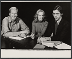 Ken Howard, Diane Kagan and Anthony Scully in rehearsal for the stage production Little Black Sheep