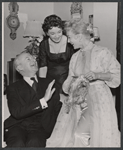 Angela Thornton, Eva Gabor and unidentified in rehearsal for the stage production Little Glass Clock