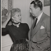 Eva Gabor and Reginald Gardiner in rehearsal for the stage production Little Glass Clock