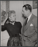 Eva Gabor and Reginald Gardiner in rehearsal for the stage production Little Glass Clock