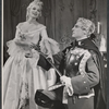Eva Gabor and unidentified in the stage production Little Glass Clock