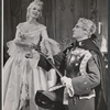 Eva Gabor and unidentified in the stage production Little Glass Clock
