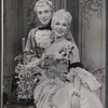 Eva Gabor and unidentified in the stage production Little Glass Clock