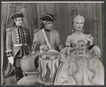 Robert Carroll, Fred Baker and Eva Gabor in the stage production Little Glass Clock