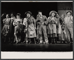 Barbara Sharma [center left pointing downward] and unidentified others in the 1962 stage production Little Me