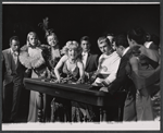 Virginia Martin, Sid Caesar [center at table] and unidentified others in the 1962 stage production Little Me