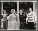 Adnia Rice, Nancy Andrews, Virginia Martin and Sid Caesar in the 1962 stage production Little Me