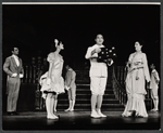 Sid Caesar [center] in the touring stage production Little Me