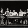 Virginia Martin [at table], Sid Caesar [center] and unidentified others in the touring stage production Little Me