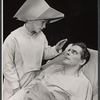 John Justin and unidentified in the stage production Little Moon of Alban