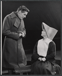 John Justin and Julie Harris in the stage production Little Moon of Alban