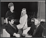 Elliott Gould, Ruth White, Barbara Cook and producer Alexander H. Cohen in rehearsal for the 1967 Broadway production of Little Murders