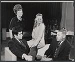 Elliott Gould, Ruth White, Barbara Cook and Alexander H. Cohen in rehearsal for the 1967 Broadway production of Little Murders