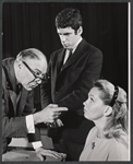 John Randolph, Elliott Gould and Barbara Cook in rehearsal for the 1967 Broadway production of Little Murders