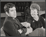 Elliott Gould and Ruth White in rehearsal for the 1967 Broadway production of Little Murders