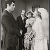 Elliott Gould, Heywood Hale Broun, Ruth White and Barbara Cook in the 1967 Broadway production of Little Murders