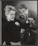 Tammy Grimes and Kurt Kasznar in rehearsal for the stage production Look After Lulu