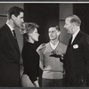 George Baker, Tammy Grimes, Roddy McDowall and Cyril Ritchard in rehearsal for the stage production Look After Lulu