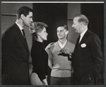 George Baker, Tammy Grimes, Roddy McDowall and Cyril Ritchard in rehearsal for the stage production Look After Lulu