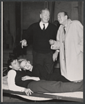 Cyril Ritchard, Noel Coward, Roddy McDowall and Tammy Grimes in publicity pose for the stage production Look After Lulu