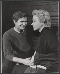 Anthony Perkins and Bibi Osterwald in rehearsal for the stage production Look Homeward, Angel