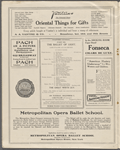 Program from concert at Metropolitan Opera House, New York, Nov. 30, 1909