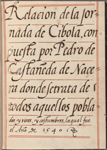 Relación de la jornada de Cibola