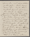 [Peabody, Elizabeth Palmer, sister], ALS (fragment) to. [Apr./May, 1860].