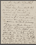 [Peabody,] Elizabeth [Palmer, sister], ALS to. [1860?].