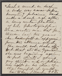 [Peabody, Elizabeth Palmer, sister], ALS (incomplete) to. [1860?].