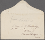 Peabody, Elizabeth [Palmer, sister], ALS to. [1861?].