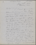 [Peabody,] Elizabeth [Palmer, sister], AL (incomplete) to. Jan. 20, 1867.