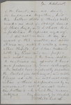 Hitchcock, E. A., ALS to SAPH. Aug. 31, 1863.