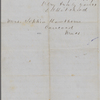 Hitchcock, E. A., ALS (incomplete) to SAPH. [1866?].